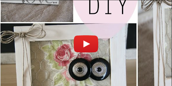 Video tutorial: come creare un quadro porta orecchini in stile ...
