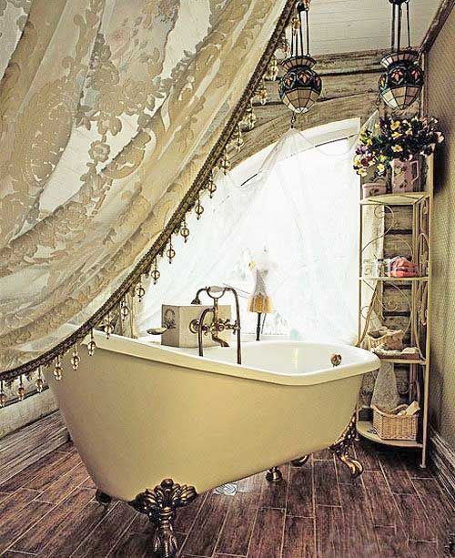 7 idee per un bagno romantico in stile shabby chic, provenzale o ... Tende schabby