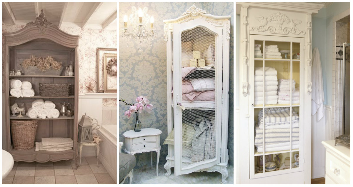 consigli per larmadio shabby chic in bagno arredamento provenzale