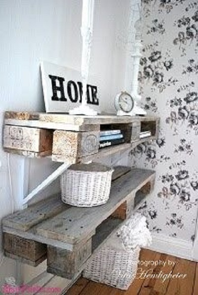 Idee creative e raffinate per arredare la casa con i pallet in stile ... Mensole con pallet