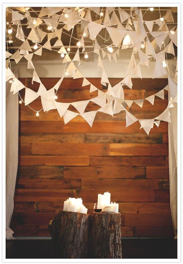 festone shabby chic candele