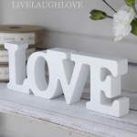 scritta love shabby chic lettere in legno