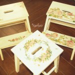 sgabello shabby chic