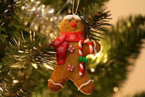omino pan di zenzero biscottino shabby chic albero di natale