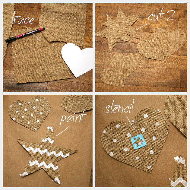 ornamento country ritaglio e dipinto