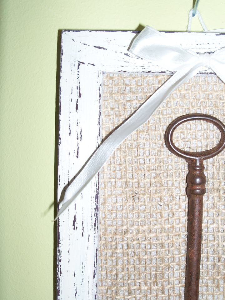 cornice juta e vecchia chiave shabby chic