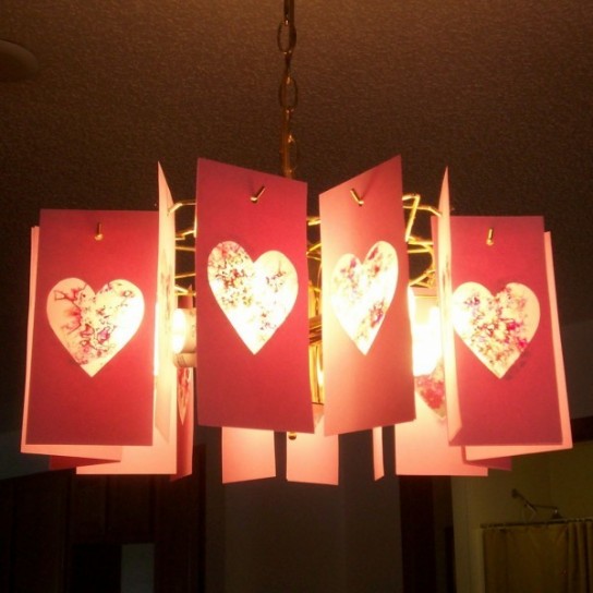 lampada cartone shabby chic