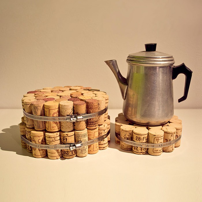 sottopentola tappi sughero shabby chic