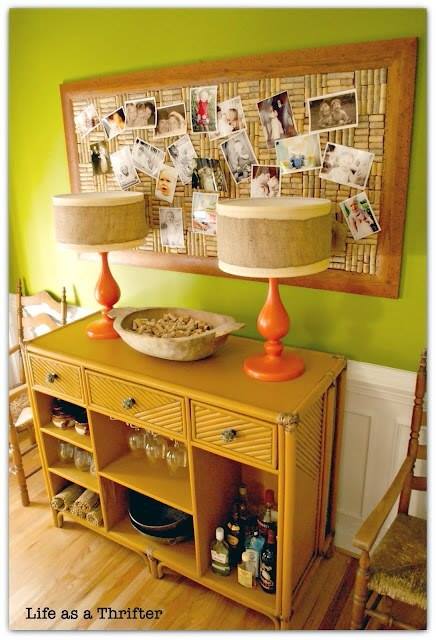 quadretto portafoto creato con tappi di sughero shabby chic country provenzale