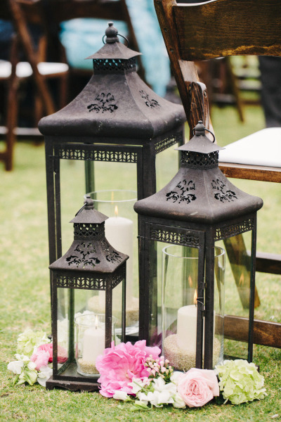 lanterna minimal in metallo shabby chic provenzale country