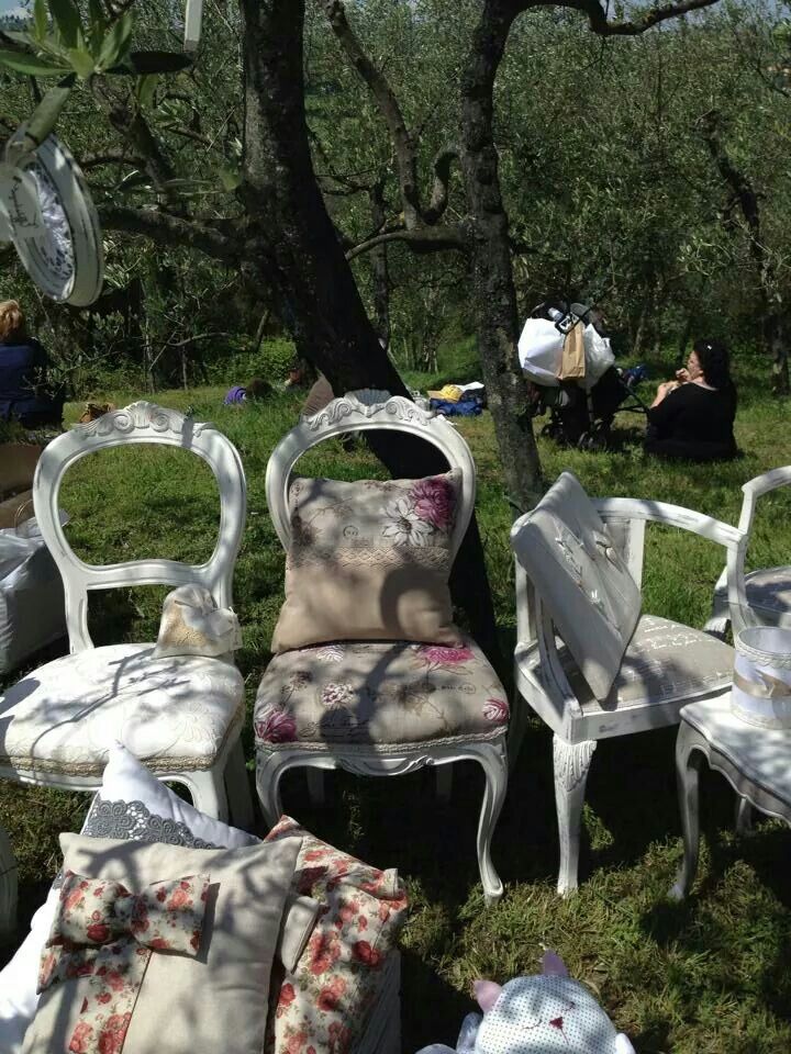 sedia shabby chic legno bianco