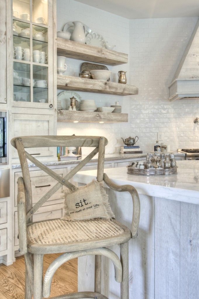 Cuscini Shabby Chic per le sedie della cucina