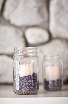 lavanda barattoli candela