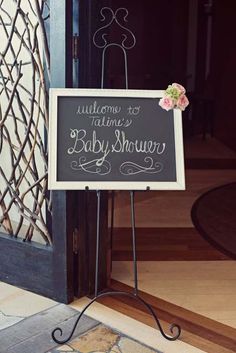baby shower lavagna benvenuto