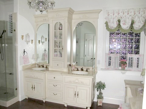 bagno lavandino shabby chic