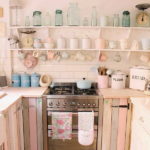 cucina rosa azzurro pastello