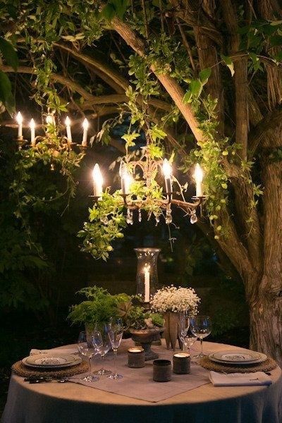 cena romantica outdoor