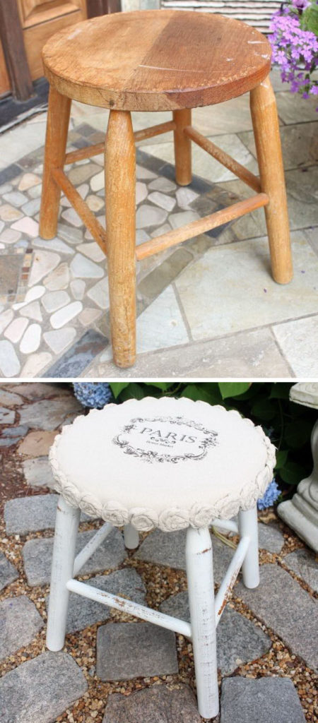 sgabello shabby chic tutorial