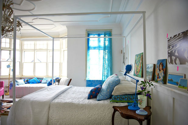 camera da letto dettagli blu